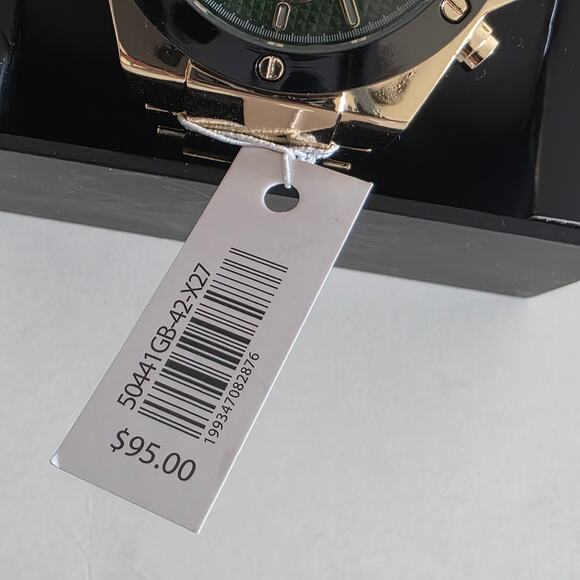 Ed Hardy Men’s Gold Tone Watch Green Dial Chronograph Style New With Box main image 5